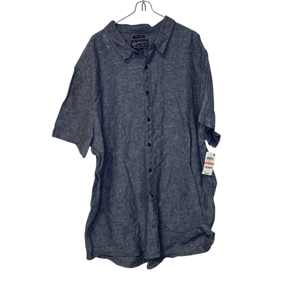 American Rag Cie Mens Shirt Short Sleeve Button Lightweight Linen Blend XXXL NWT